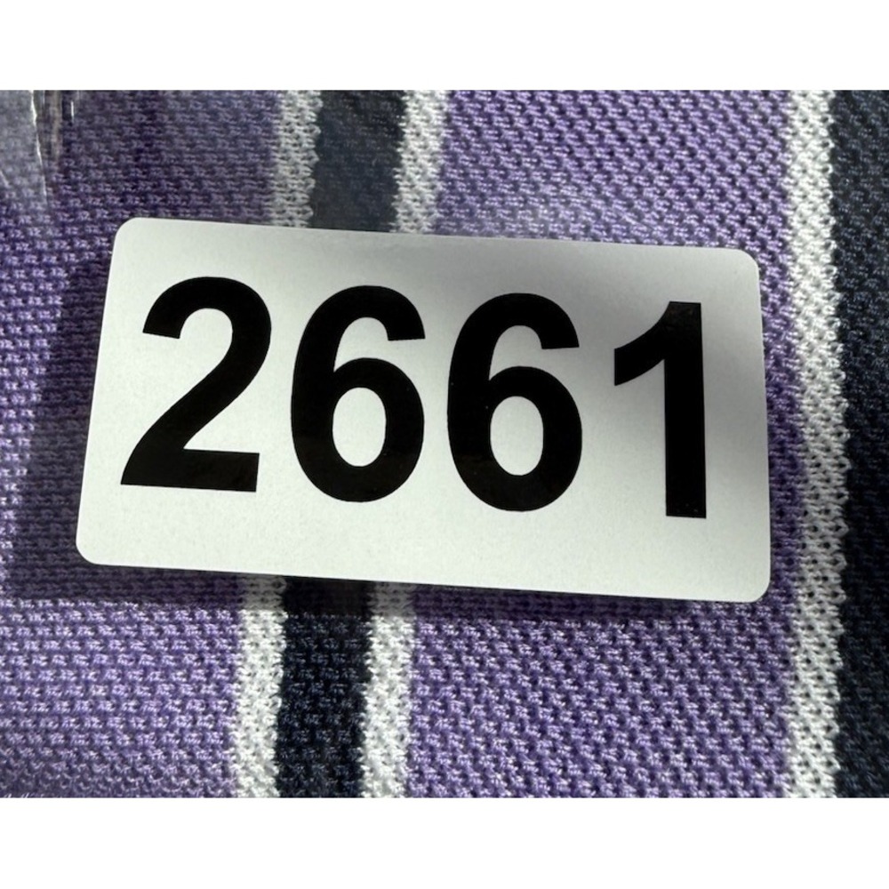 Polo Ralph Lauren Men's Sz 2XL Purple Stripe Pima Cotton Golf Rugby Polo Shirt - Picture 8 of 8